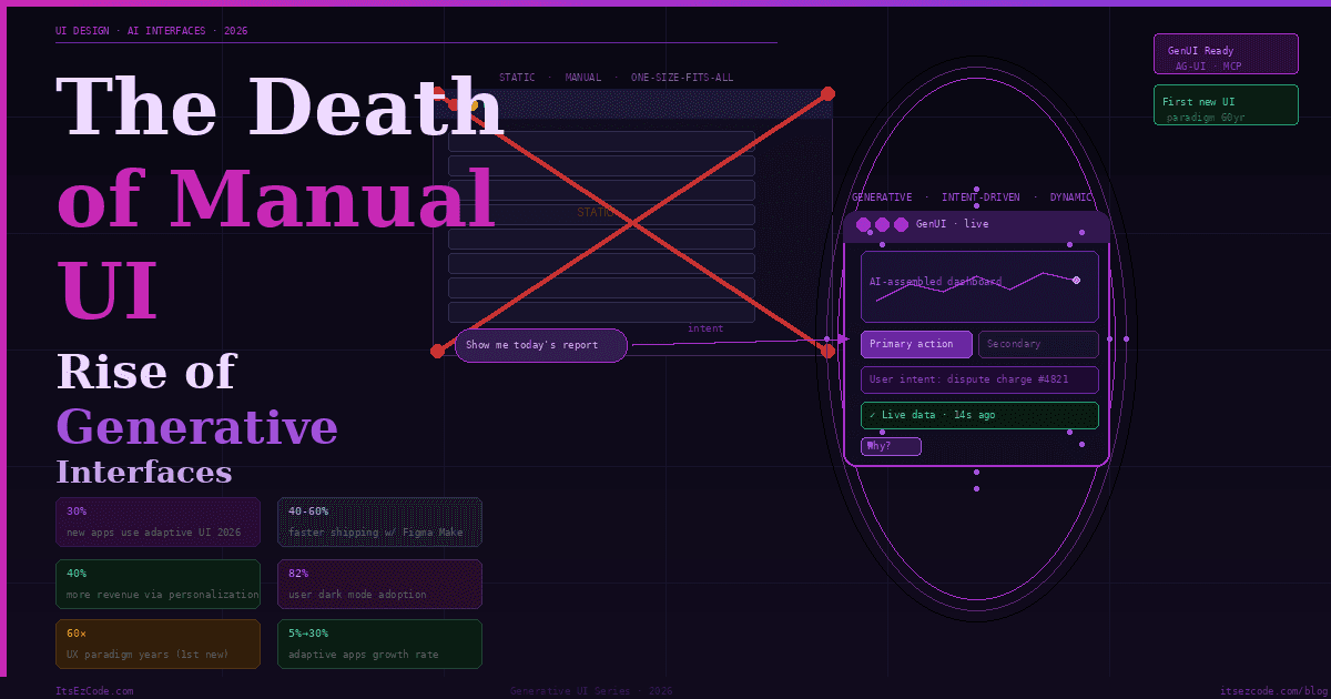 The Death of "Manual" UI: The Rise of Generative Interfaces in 2026